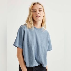 Richer Poorer Relaxed Crop Tee in Blue Mirage